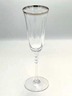 Mikasa Sonata Platinum Crystal Champagne Glass‎ Fluted Retired Replacement